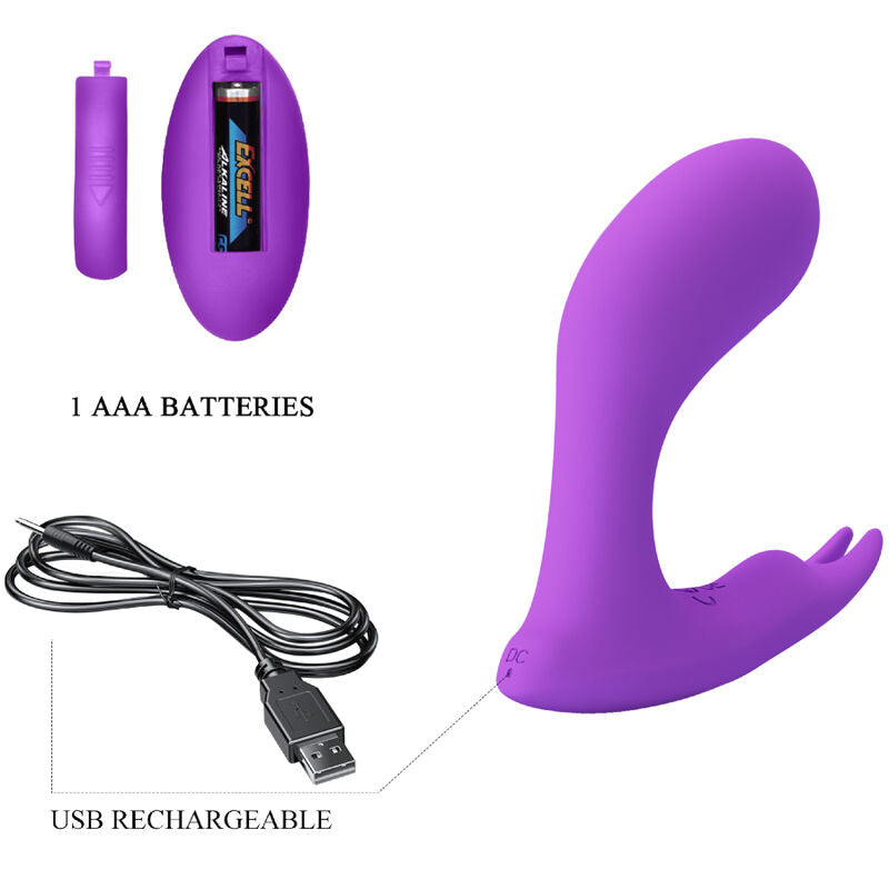 PRETTY LOVE - IDABELLE VIBRATION &amp; PULSATION CONTROL REMOT VIOLETA
