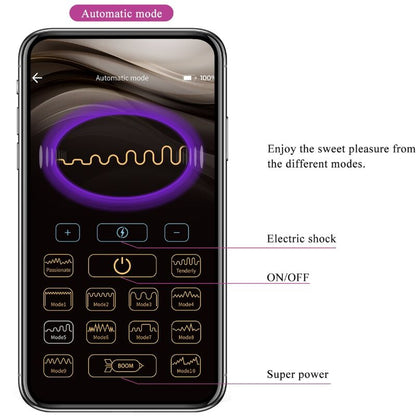 Plug anal controlado por app Pretty Love Jefferson en color lila, con diseño ergonómico y detalles suaves para uso cómodo.