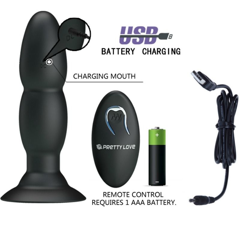 PRETTY LOVE - PLUG VIBRADOR I ROTACIÓ PER CONTROL REMOT