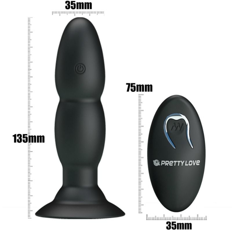 PRETTY LOVE - PLUG VIBRADOR I ROTACIÓ PER CONTROL REMOT