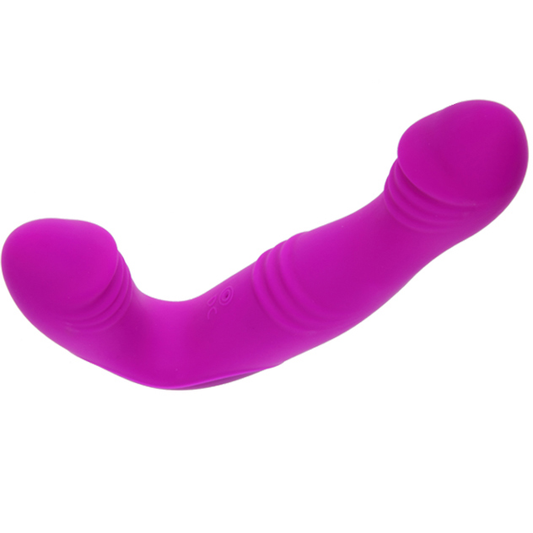 Purple PRETTY LOVE ANGELO ARNÉS with textured surface and adjustable straps, designed for intimate pleasure.