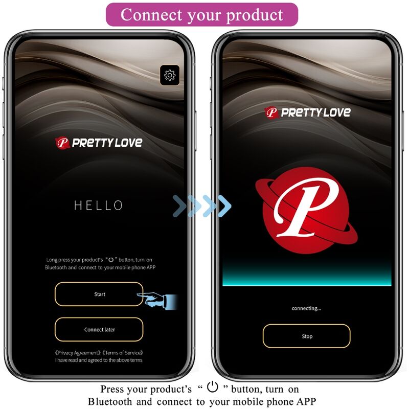 Vibrador doble placer PRETTY LOVE August con control remoto y app, con diseño ergonómico y detalles de alta calidad.