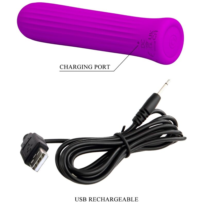 Vibrador estimulador rosa de la marca PRETTY LOVE C-TYPE, con diseño elegante y compacto para uso íntimo.