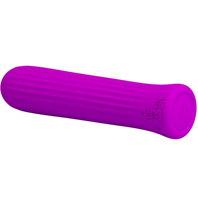 Vibrador estimulador rosa de la marca PRETTY LOVE C-TYPE, diseño ergonómico y suave para placer íntimo.