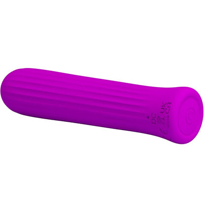Vibrador estimulador rosa de la marca PRETTY LOVE C-TYPE, diseño ergonómico y suave para placer íntimo.