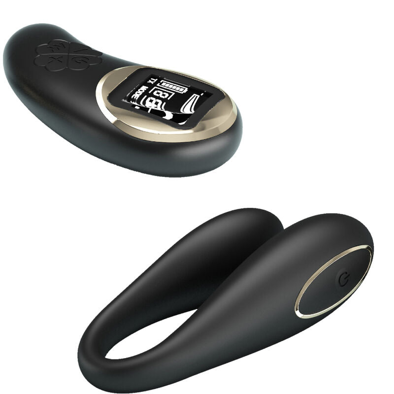 Vibrador doble de placer Pretty Love Nathan con control remoto y diseño en color c-type, ideal para experiencias íntimas.