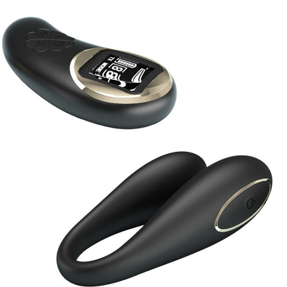 Vibrador doble de placer Pretty Love Nathan con control remoto y diseño en color c-type, ideal para experiencias íntimas.