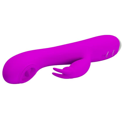 Vibrador recargable Pretty Love Rachel con succionador morado, diseño compacto y elegante, para placer íntimo.
