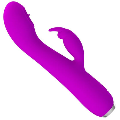 Vibrador recargable PRETTY LOVE Rachel con succionador morado, con diseño ergonómico y control de intensidad.