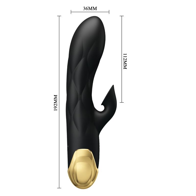 PRETTY LOVE - VIBRADOR DE LUXE BANYAT EN OR RECARREGABLE NEGRE