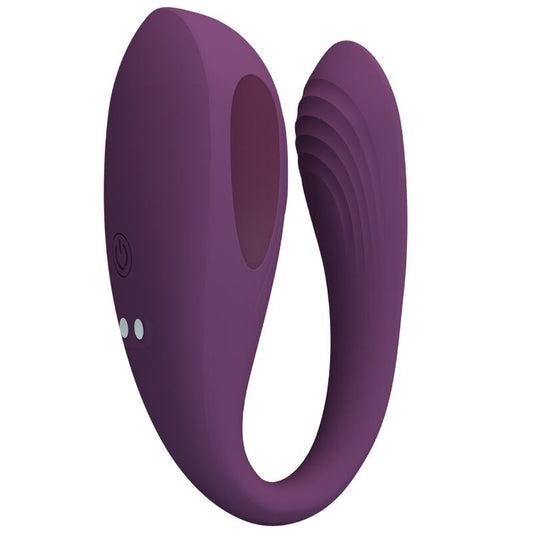 Masajeador de clítoris PRETTY LOVE AARI de color morado con control remoto y app gratuita, diseñado para placer y estimulación.