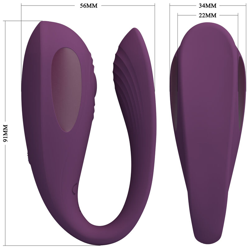 Masajeador de clítoris PRETTY LOVE AARI de color morado con control y aplicación gratuita, diseñado para placer y estimulación.