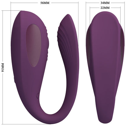 Masajeador de clítoris PRETTY LOVE AARI de color morado con control y aplicación gratuita, diseñado para placer y estimulación.