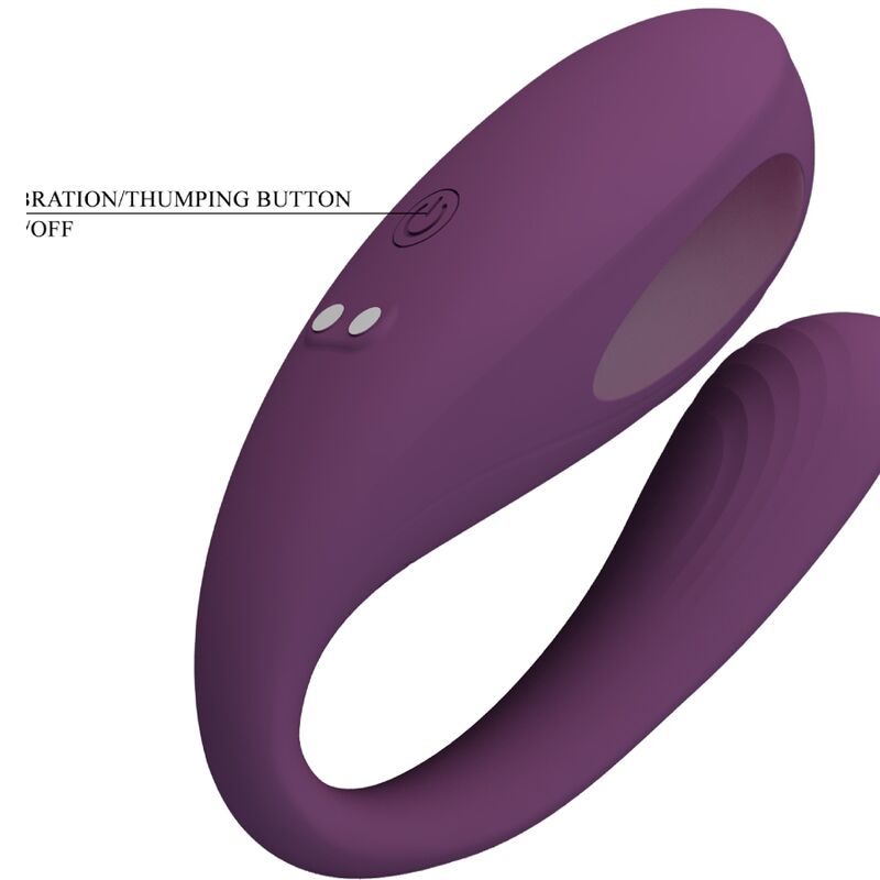 Masajeador de clítoris PRETTY LOVE AARI en color morado con control y app gratuita, diseñado para placer y estimulación.