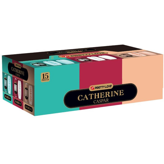 Conjunto de 15 mastrubadores masculinos de la marca Pretty Love, variados y diseñados para uso personal.