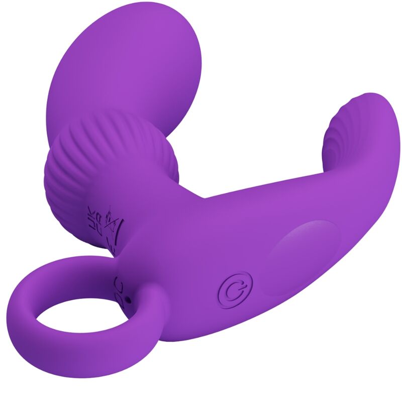 Vibrador anal lila PRETTY LOVE Cayla, masajeador vibrador con diseño ergonómico para placer anal.