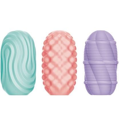 Masturbadores masculinos Pretty Love Cupid X con 18 diferentes texturas, diseño realista y suave para placer personal.