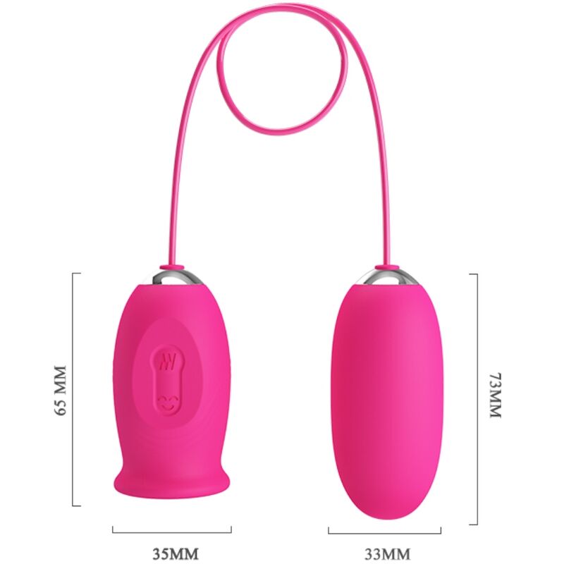 Vibrador huevo rosa Pretty Love Daisy con lengua estimuladora de clítoris, diseño compacto y suave para placer íntimo.