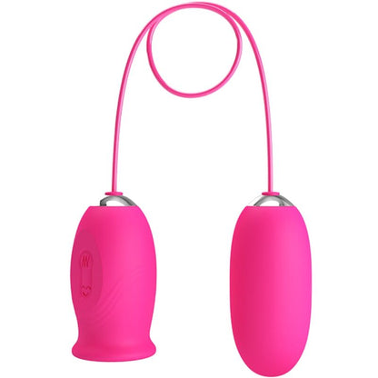 Vibrador huevo rosa PRETTY LOVE Daisy con lengua estimuladora de clítoris, diseño elegante y compacto para placer sensual.