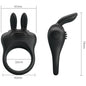 Pretty Love Davion Rabbit Vibrator Ring in purple with dual stimulation design and textured surface for enhanced pleasure.