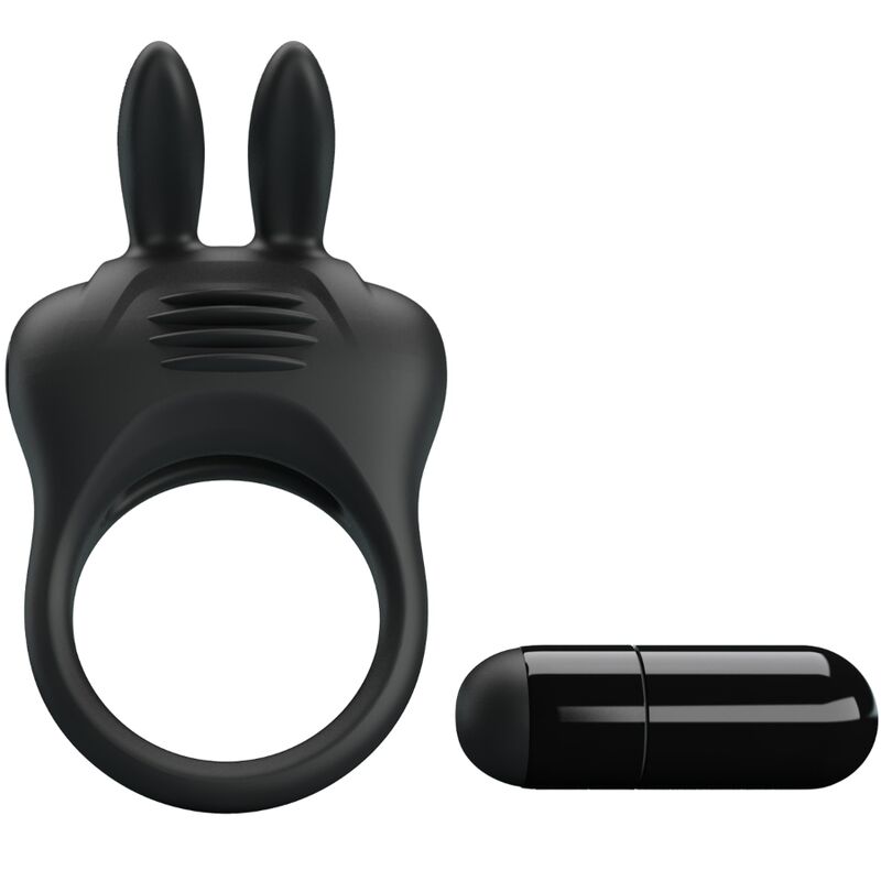Pretty Love Davion rabbit vibrator ring in purple with dual vibration features and ergonomic design for enhanced pleasure.