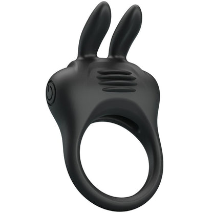 Pretty Love Davion Rabbit Vibrator Ring with dual stimulators and sleek design, ideal for enhancing intimacy.
