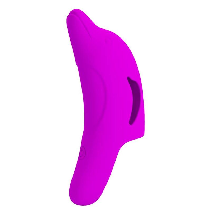 Estimulación de dedo morado PRETTY LOVE DELPHINI, estimulador poderoso para placer, con diseño compacto y ergonómico.