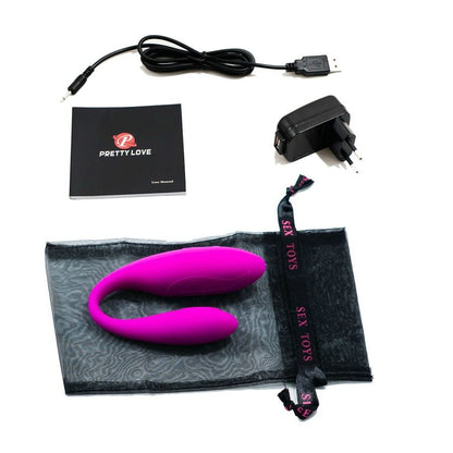 Purple PRETTY LOVE Fascination massager with ergonomic design and textured surface for enhanced pleasure and comfort.