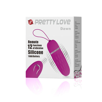Huevo vibrador Dawn de PRETTY LOVE, en color suave, con diseño ergonómico, ideal para estimulación personal.