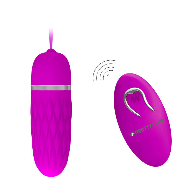 Huevo vibrador Dawn de la marca PRETTY LOVE, con diseño elegante y control remoto para placer personal.