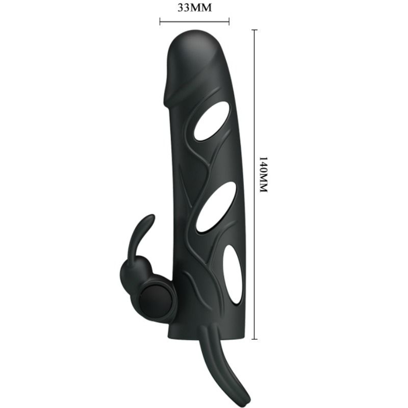 Funda de silicona con vibración de 14 cm de la marca PRETTY LOVE, diseño ergonómico y superficie suave para uso íntimo.