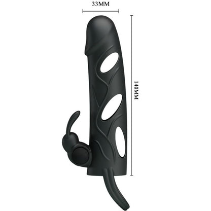 Funda de silicona con vibración de 14 cm de la marca PRETTY LOVE, diseño ergonómico y superficie suave para uso íntimo.