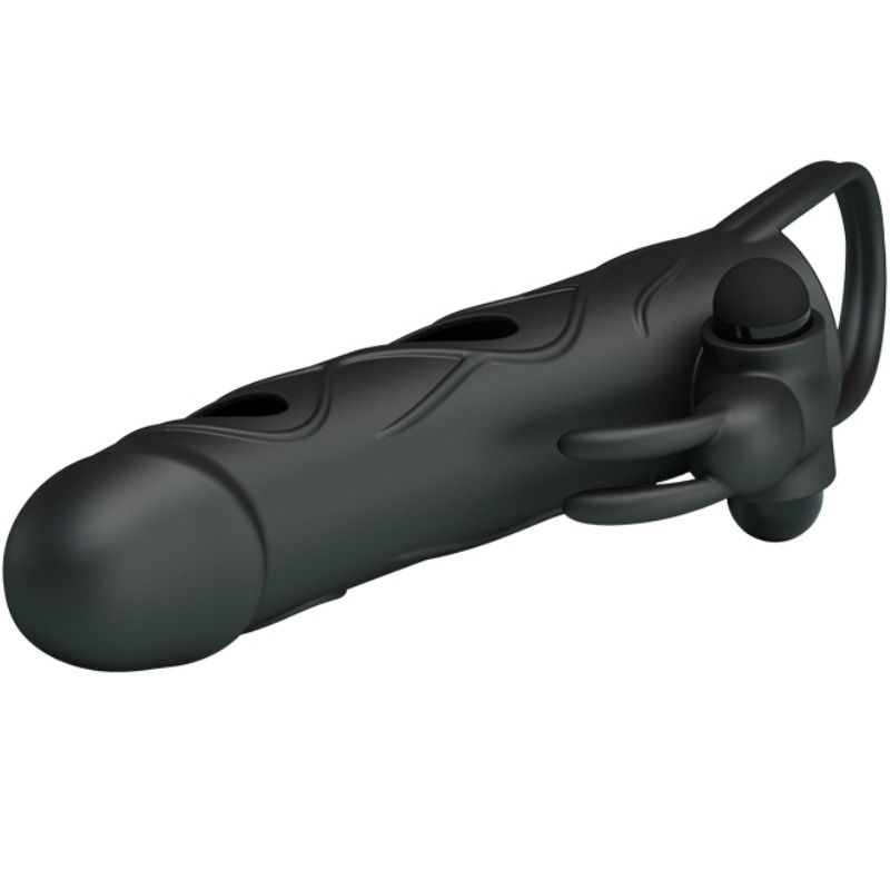 Funda de silicona con vibración de 14 cm de la marca PRETTY LOVE, diseñada para placer y estimulación sexual.