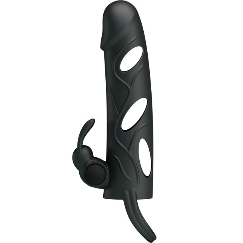 Funda de silicona con vibración de 14 cm de Pretty Love, diseño ergonómico y control de intensidad, para placer y estimulación.