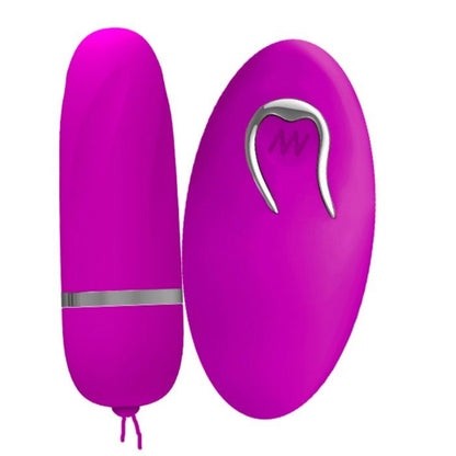 Huevo vibrador PRETTY LOVE Debby con mando y control remoto, diseño compacto y discreto para uso íntimo.