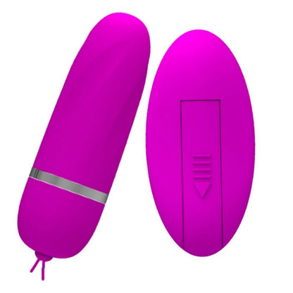 Huevo vibrador Pretty Love Debby con mando, tamaño compacto y diseño elegante, en color negro con control remoto incluido.