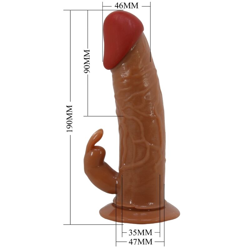 Ropa interior tipo arnés de la marca PRETTY LOVE, con dildo vibrador de 19 cm, diseño universal, en tono mulato.