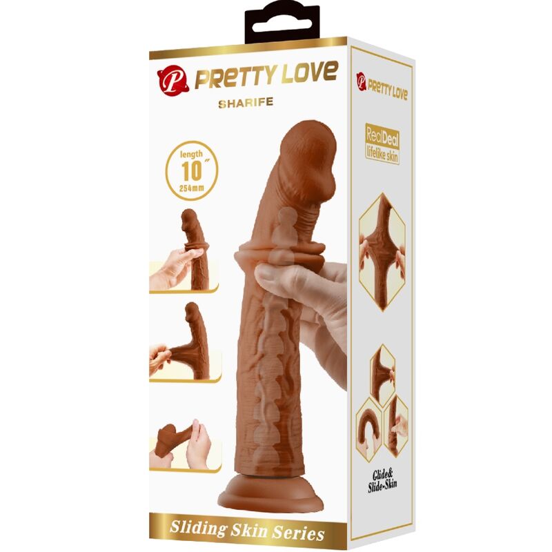 PRETTY LOVE - SHARIFE DILDO REALÍSTIC 25 CM MULAT