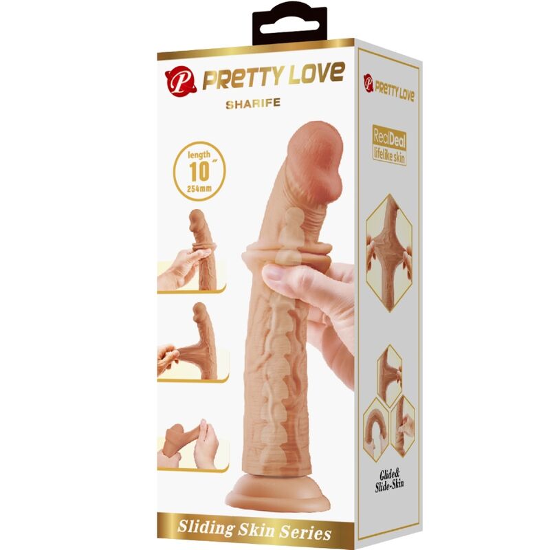 PRETTY LOVE - SHARIFE DILDO REALÍSTIC 25 CM NATURAL