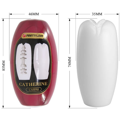 White Pretty Love Catherine male masturbation toy from Pretty Love Flirtation with realistic design and soft inner texture.