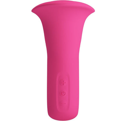 Vibrador oral Pretty Love Clyde en color rosa con 12 niveles de vibración y diseño ergonómico para placer íntimo.
