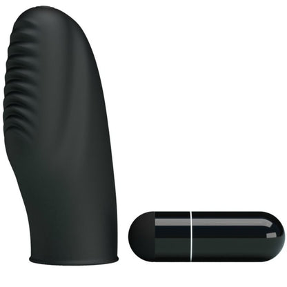 Dedal con vibración Stanford de PRETTY LOVE FLIRTATION en color negro, diseñado para estimulación y placer.