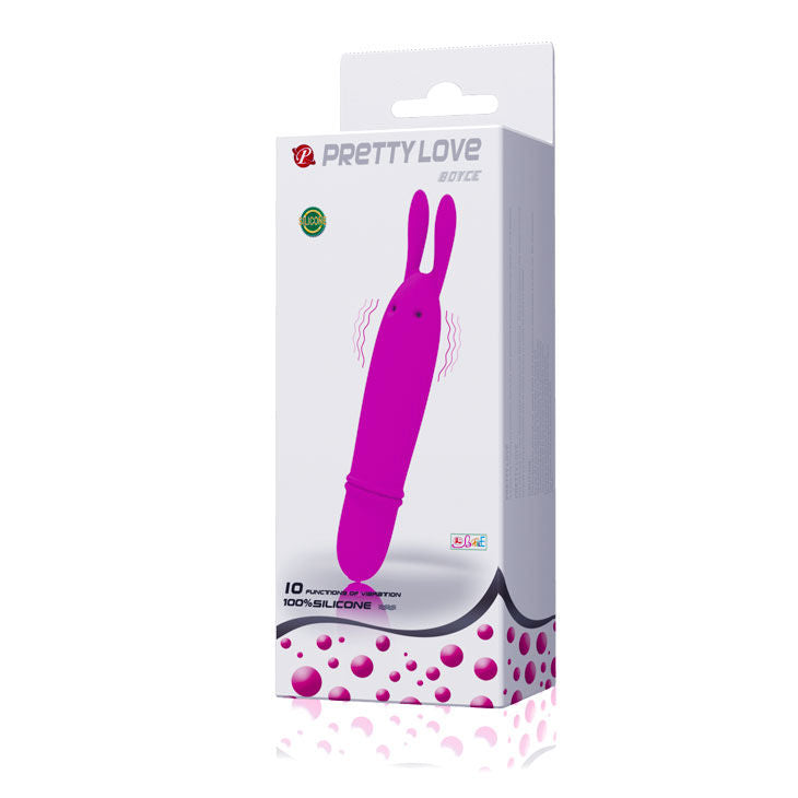 Masajeador estimulador Pretty Love Flirtation Boyce, diseño compacto y ergonómico para masajes relajantes y estimulantes.