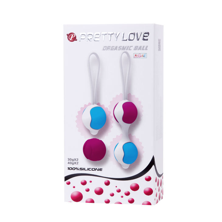 Pretty Love Flirtation Orgasmic Ball Deluxe in purple with textured surface and ergonomic design for enhanced pleasure.