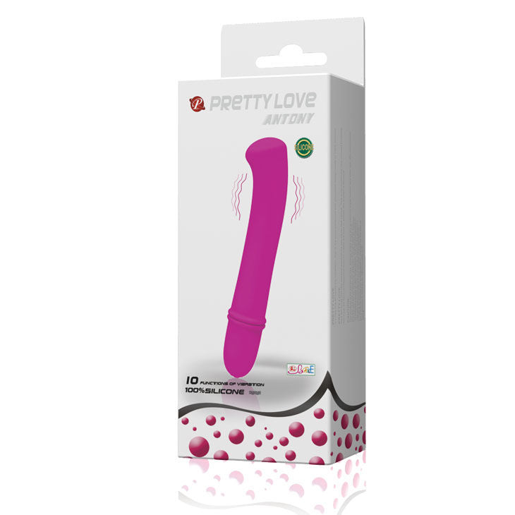 Pretty Love Flirtation Antony vibrator in a sleek design, showcasing its curves and features for intimate pleasure.