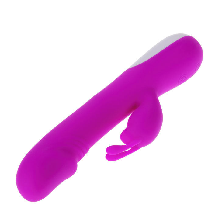 Pretty Love Flirtation Robert vibrator with clitoral stimulator, showcasing sleek design and vibrant color.