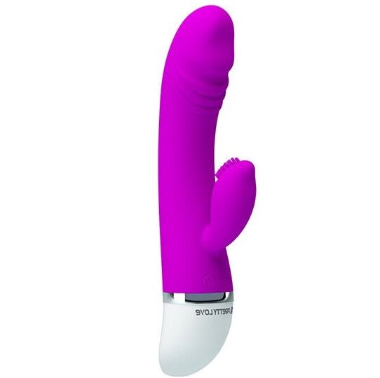 Pretty Love Flirtation David rabbit vibrator in vibrant colors, showcasing its dual stimulation design and ergonomic shape.