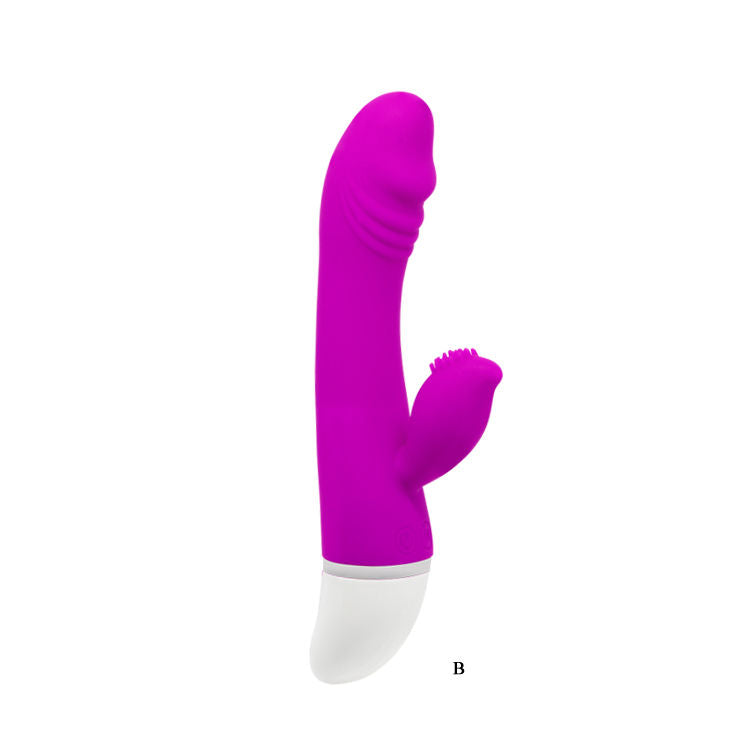 Pretty Love Flirtation Rabbit Vibrator David in purple, showcasing its dual stimulation design and sleek body.