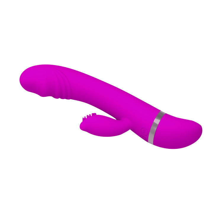 Pretty Love Flirtation rabbit vibrator David in purple with dual stimulation features and ergonomic design.