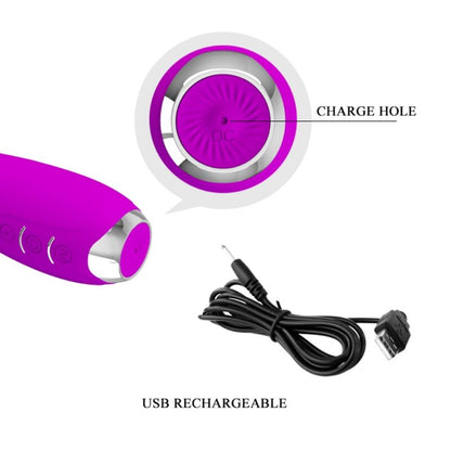 PRETTY LOVE - HECTOR VIBRADOR ELECTROSHOCK RECARREGABLE &amp; IMPERMEABLE MORAT
